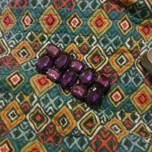 Vera wang purple stone stretch bracelet